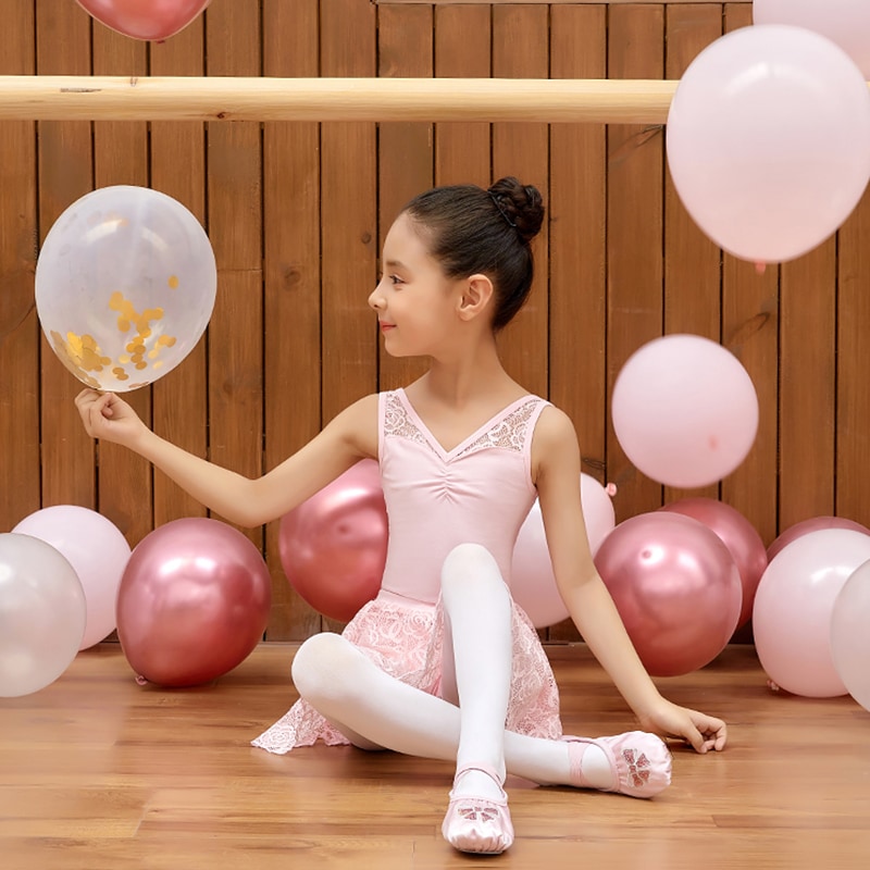 バレエレオタードスカート付 キッズジュニア☆95cm～162㎝☆3色展開