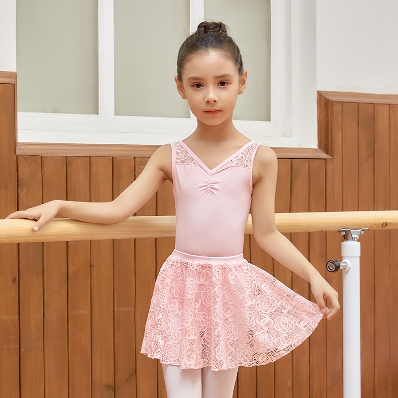 バレエレオタードスカート付 キッズジュニア☆95cm～162㎝☆3色展開