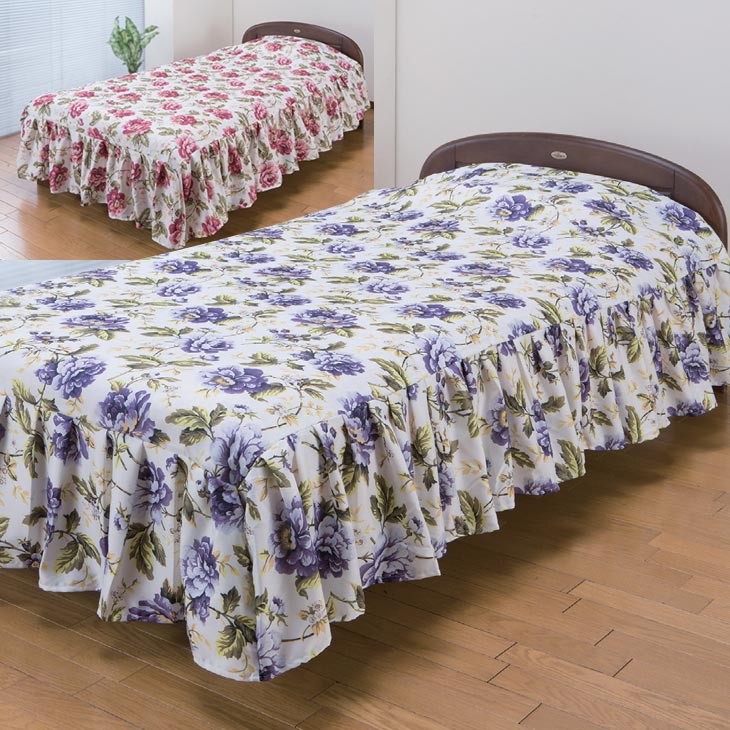 花柄ベッドカバー フローレンス ダブル｜ファミリー・ライフ公式通販