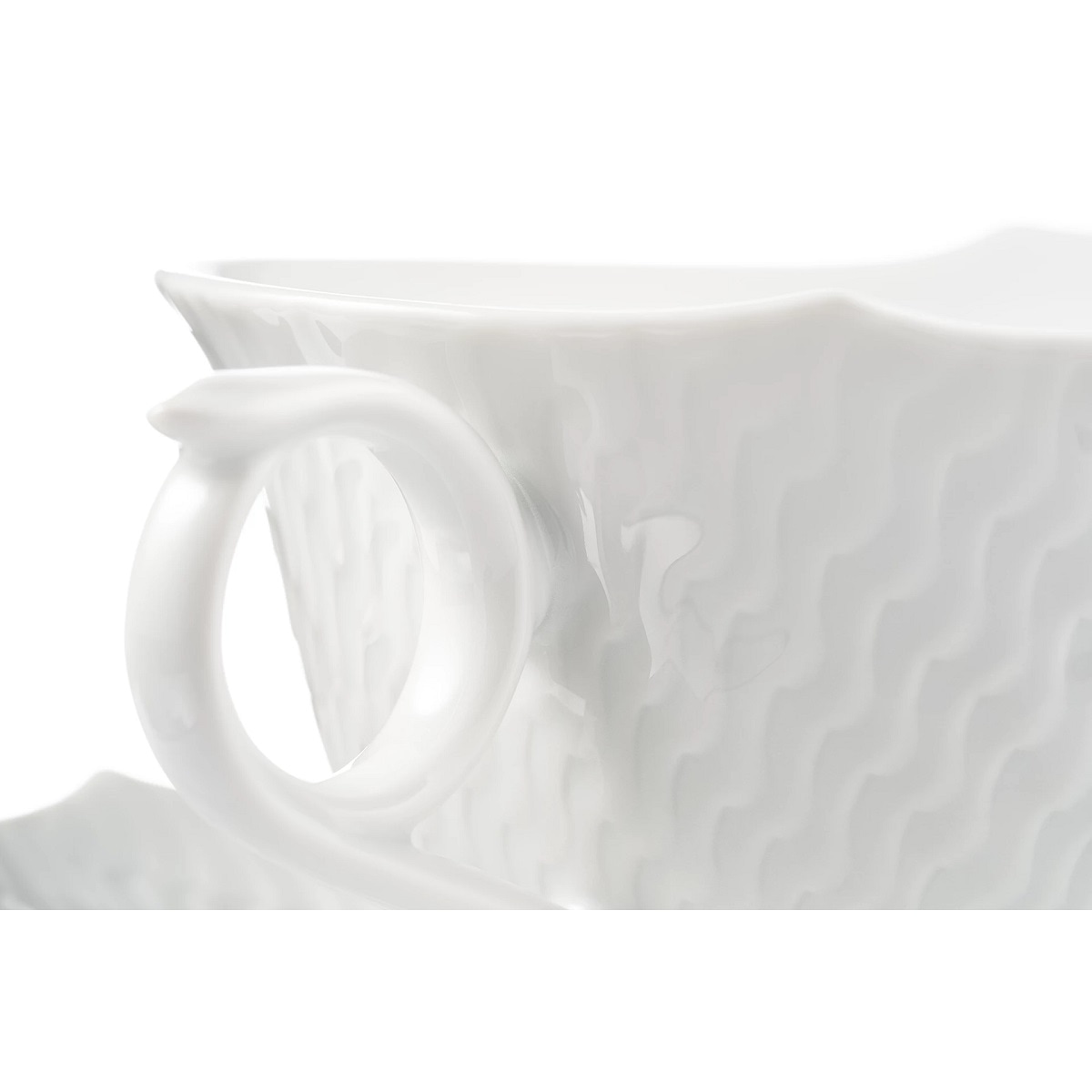 マイセン 波の戯れ ホワイト ティーカップ＆ソーサー 000000/29633