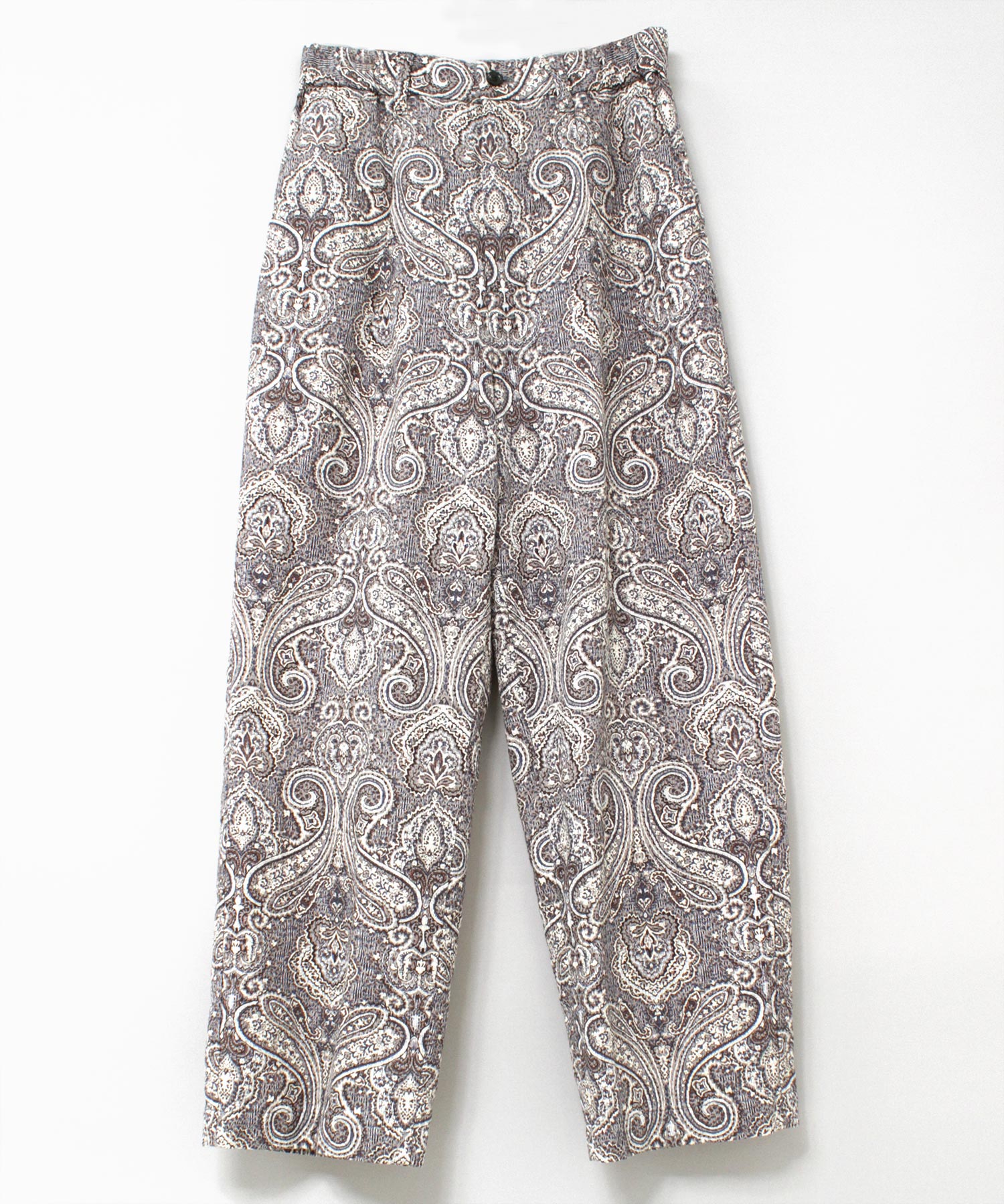 R4203 フクレJQゴブランペイズリーパンツ(M グレーブルー): パンツ