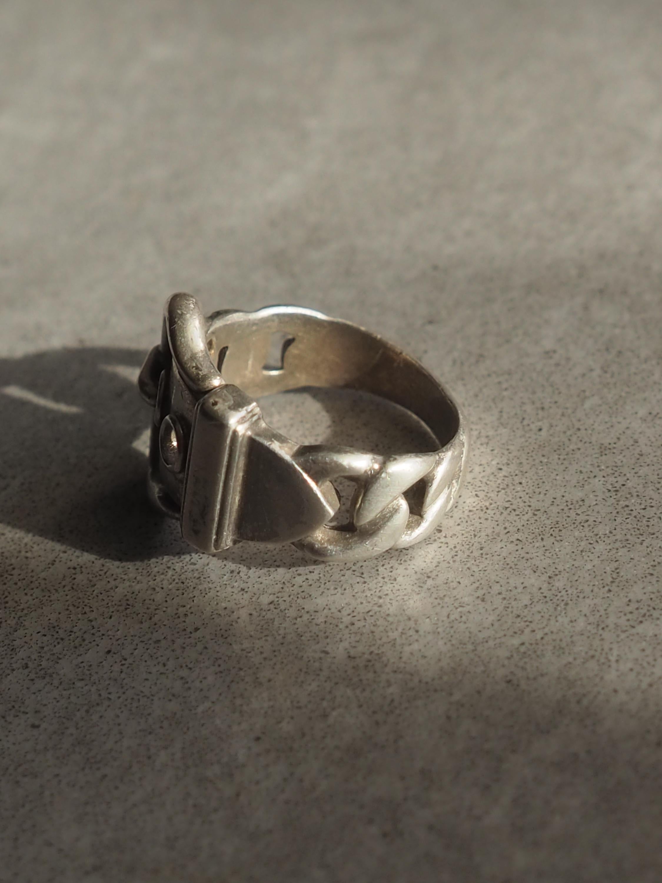 HERMES エルメス ブックルセリエ リング サイズ 11号 シルバー