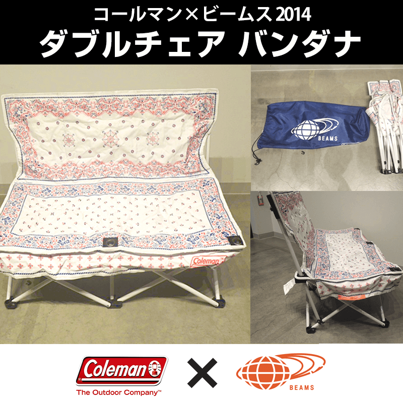 Coleman×BEAMS ダブルチェアー（バンダナ・ホワイト） Coleman×BEAMS
