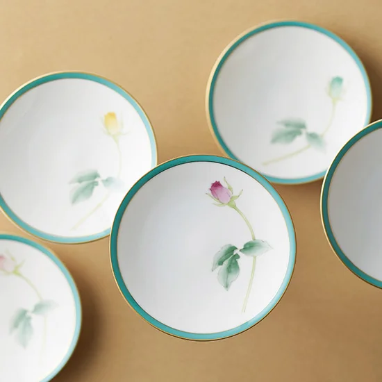 香蘭社 ブライトローズ 銘々皿揃 3850円 | 大進オンラインショップ