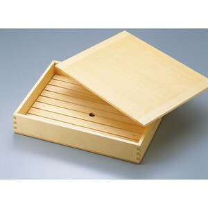 楽天市場】木製ネタ箱 大 35632 目皿・木製蓋付(抗菌)(寿司道具 寿司