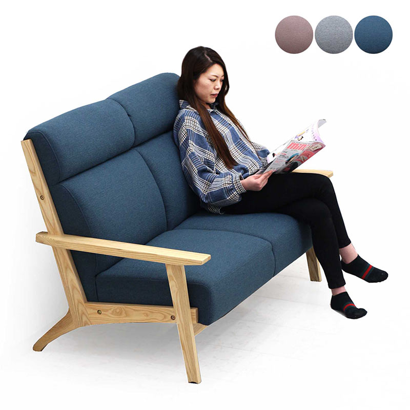 楽天市場】ソファー 2人掛け ハイバック 北欧 ウッドフレーム ソファ