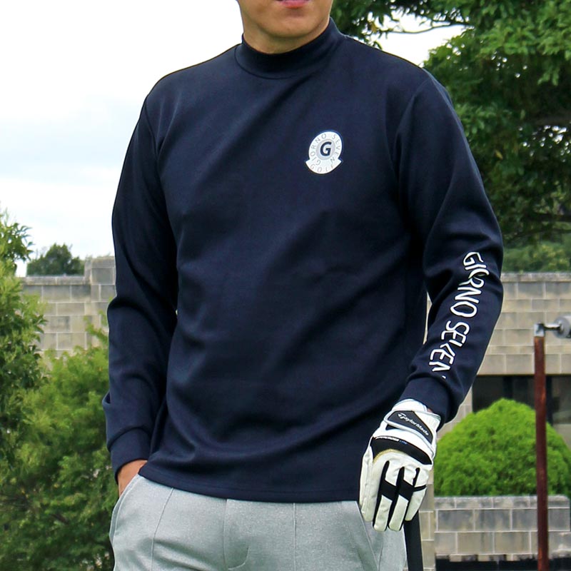 ゴルフ モックネックシャツ ハイネックTシャツ メンズ ゴルフウェア