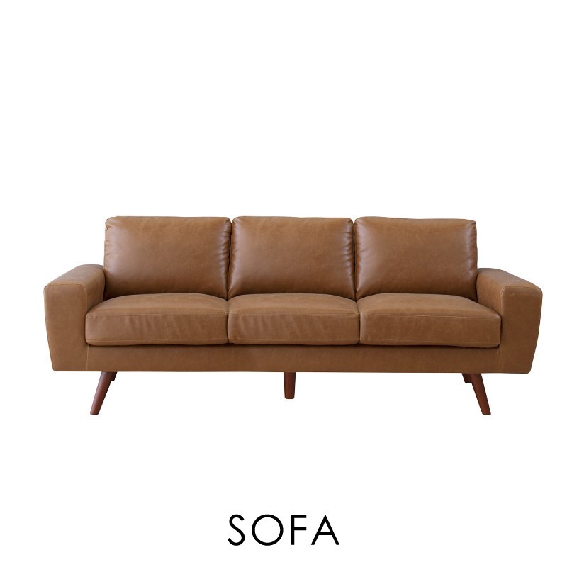 東谷 ソファー ソファ 3人掛け レザー ソフトレザー 合皮 ポケット