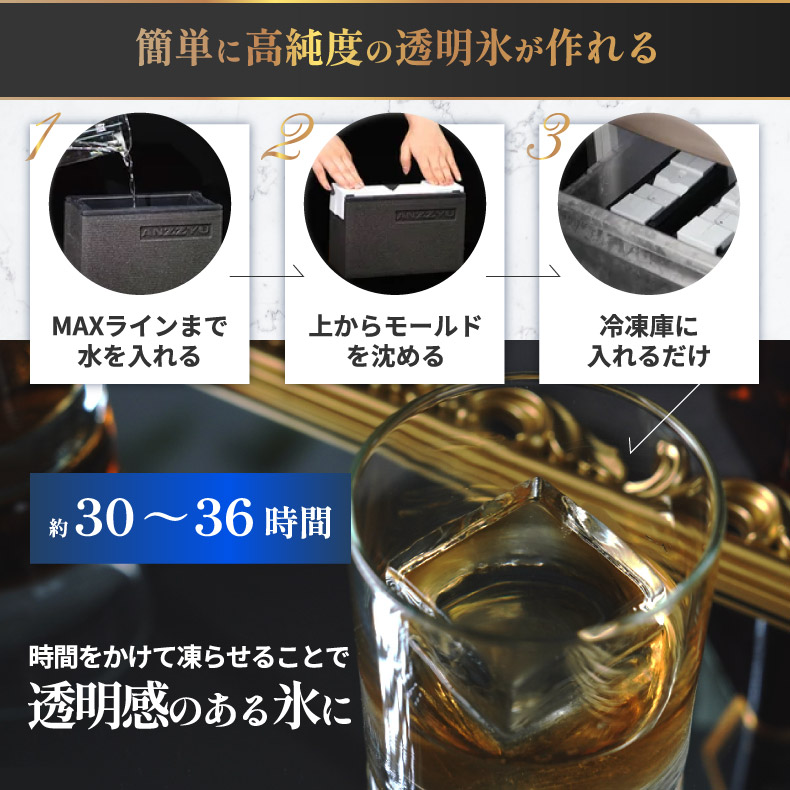 アイスボールメーカー 2個取り ANZZYU 透明氷メーカー アイスメーカー