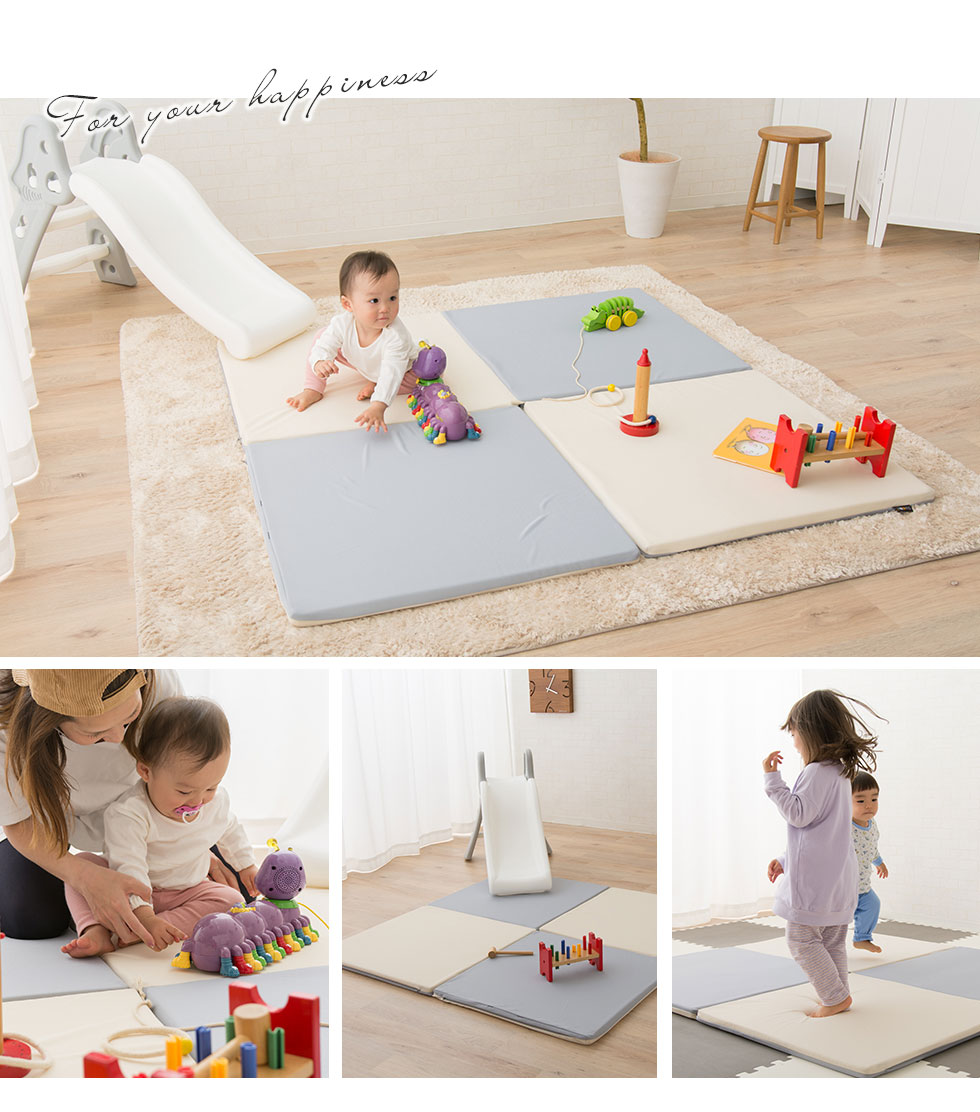 EMOOR（エムール） 折りたたみ プレイマット 140×140 大判 厚手 防音