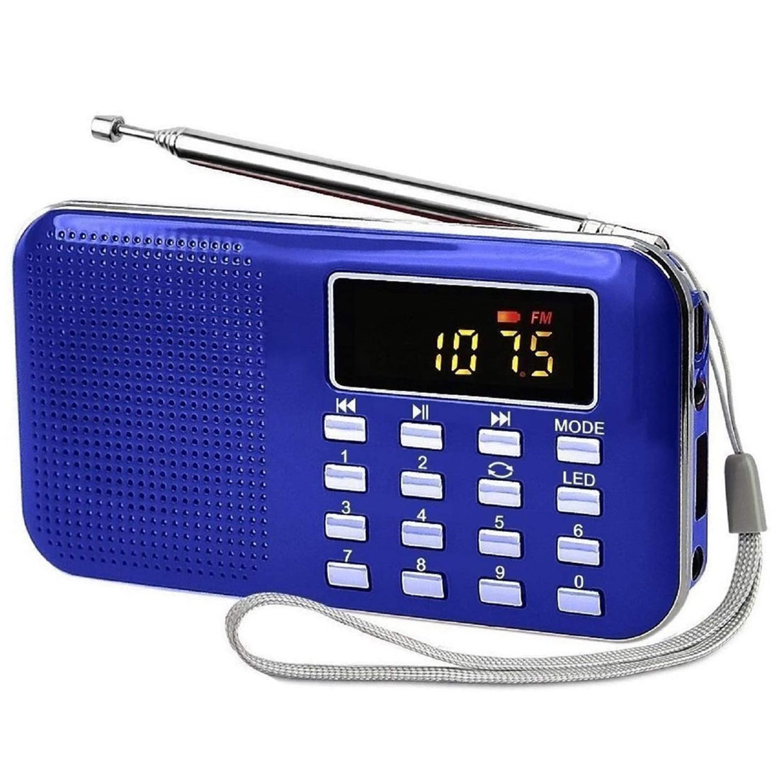 AM FMラジオ 超薄型 ミニ ポケットラジオ 多機能 懐中電灯付き 充電式