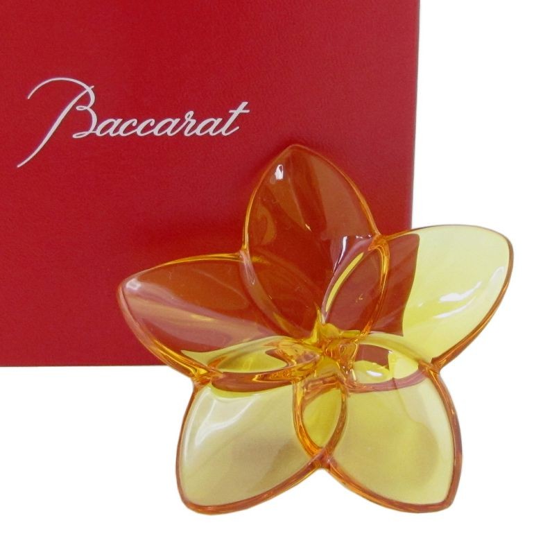 バカラ（Baccarat） クリスタルフィギュア ブルーム アンバー 9cm