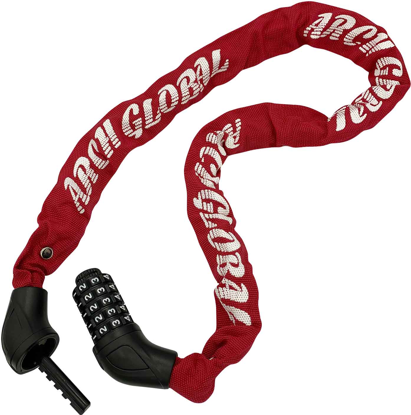 セット】LEDライト 自転車鍵 ダイヤルチェーンロック 軽量コンパクト