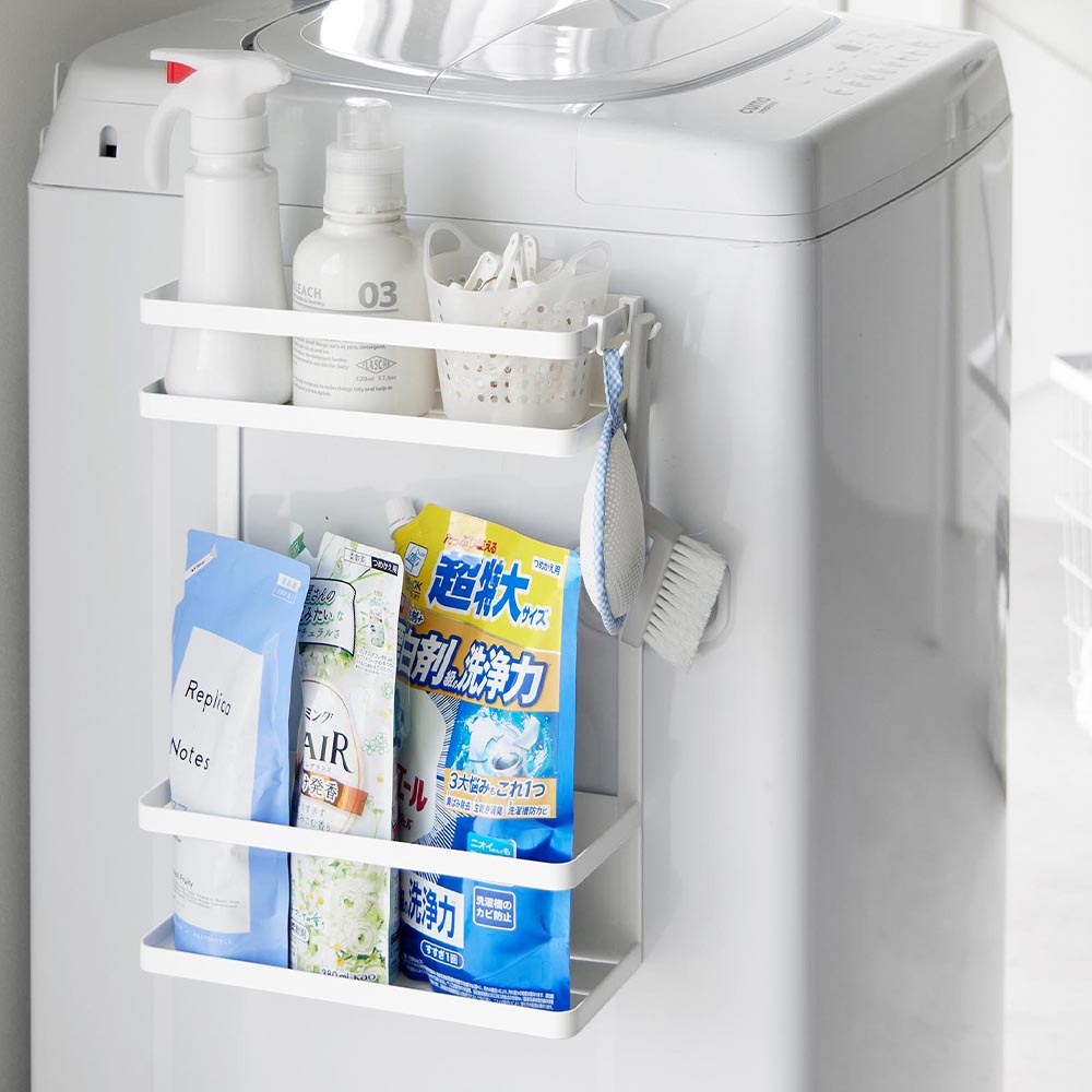 tower 山崎実業 タワー 洗濯機横マグネット収納ラックタワー 2段