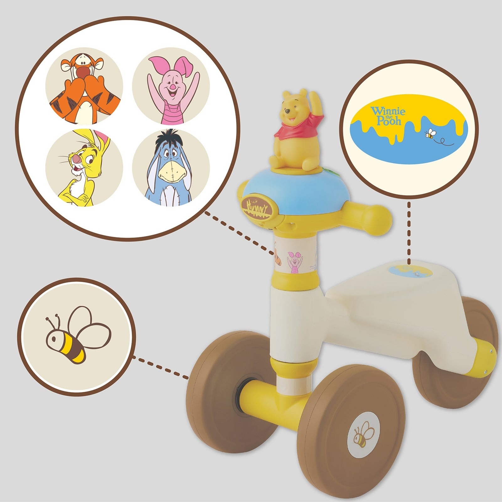 ides（アイデス） キッズ 乗用玩具 コンビカー ハニーライドプー 01655