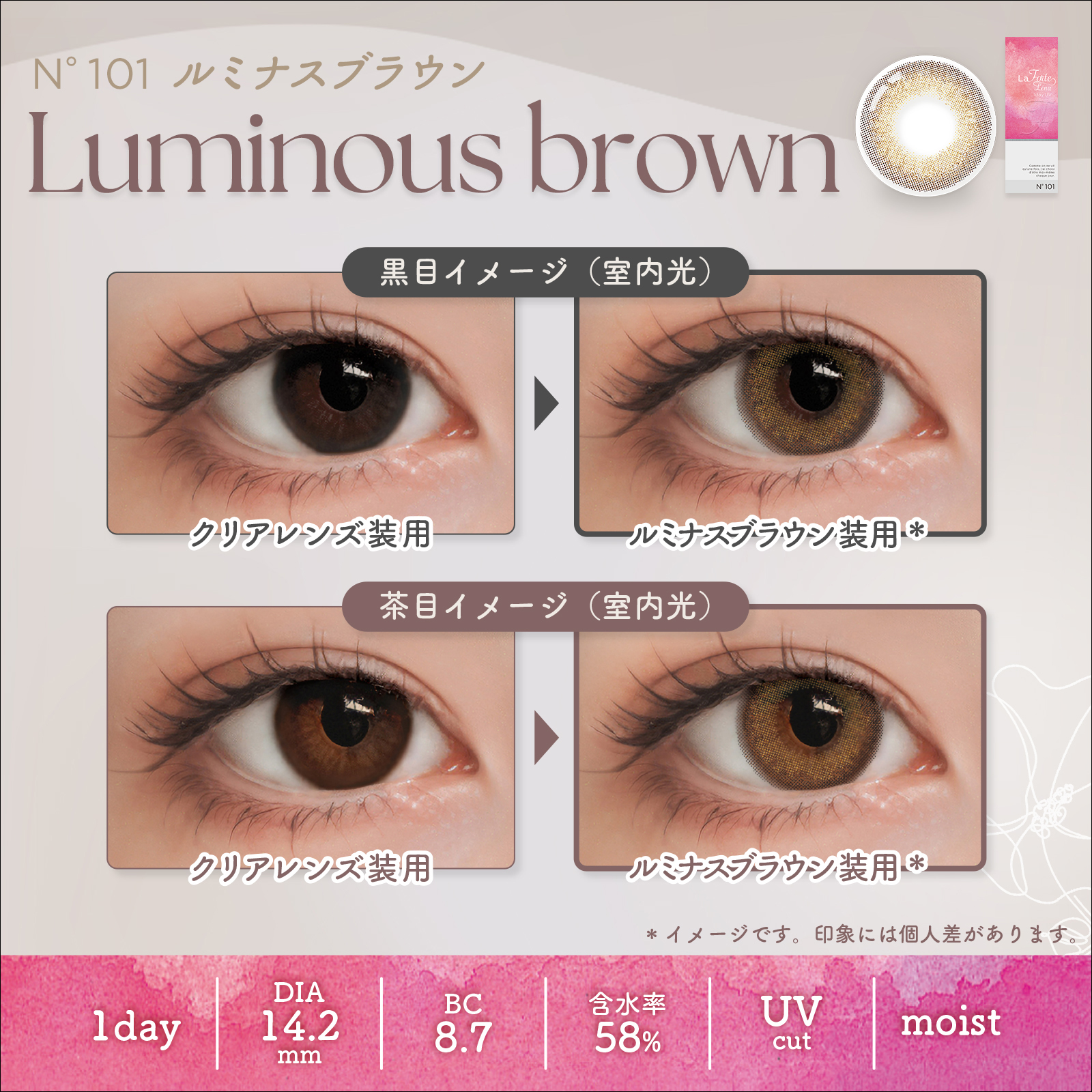 LaFORTE Lena Lena(ラフォルテ レナ) ワンデーUV 30枚入×6箱 / 送料