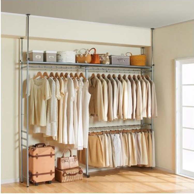 壁面収納 突っ張り 洋服 ハンガーラック 大容量 コートハンガー 洋服