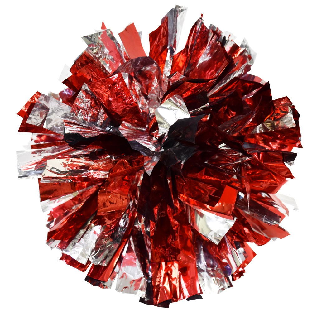 ダンス小物 ミラー ポンポン 持ち手付き (片手用) ハンドフラワー