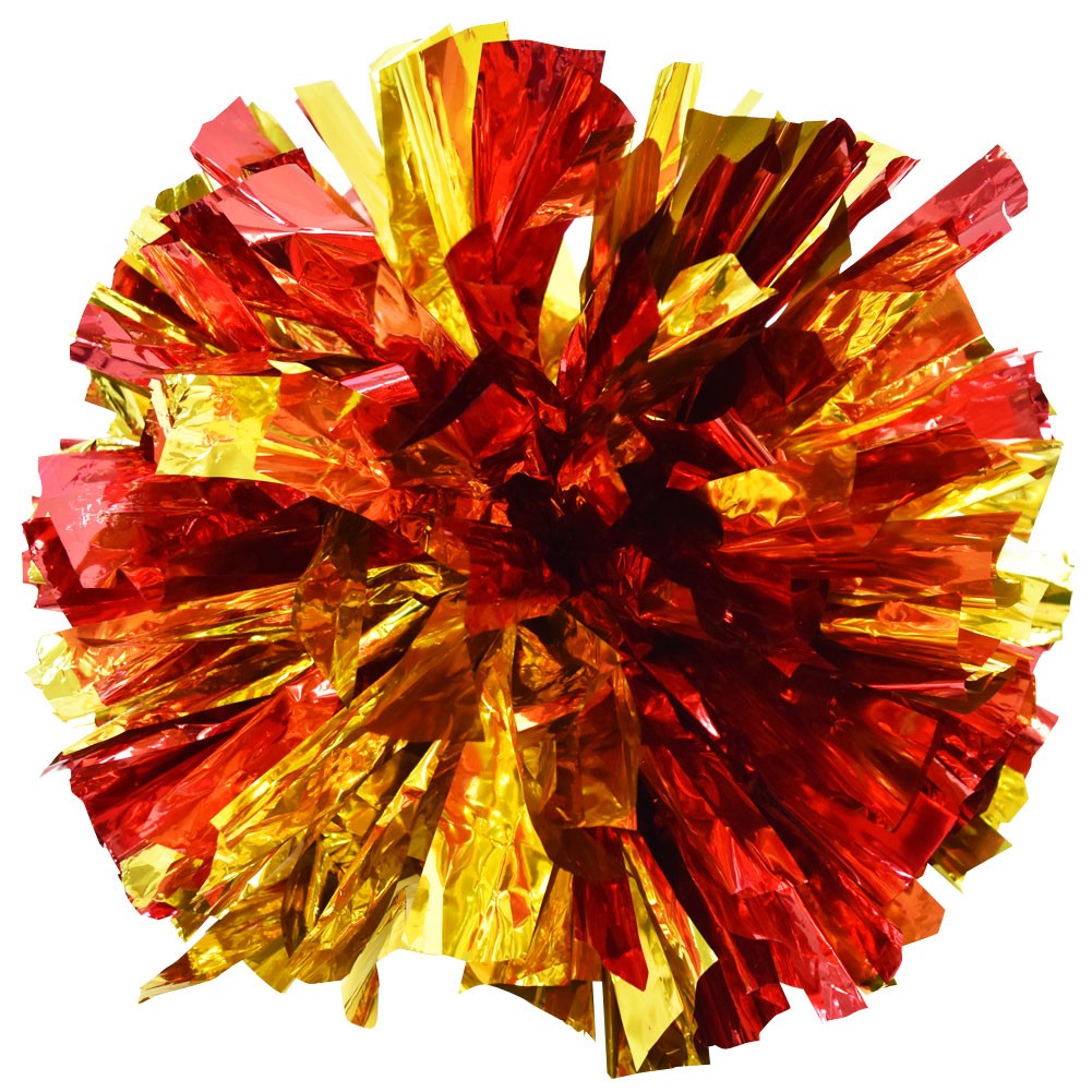 ダンス小物 ミラー ポンポン 持ち手付き (片手用) ハンドフラワー