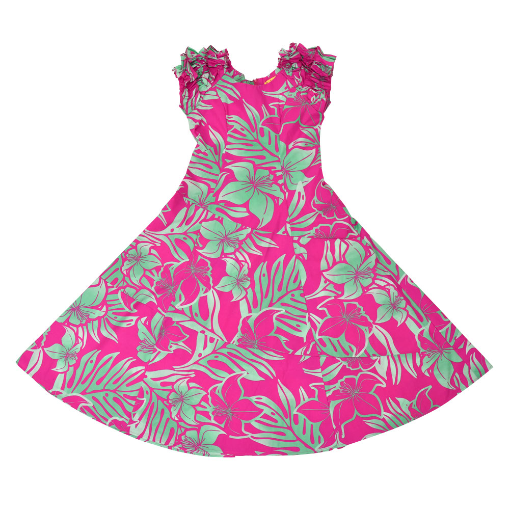 フラダンス衣装 ハワイアンドレス フラワンピース フラドレス フラ衣装