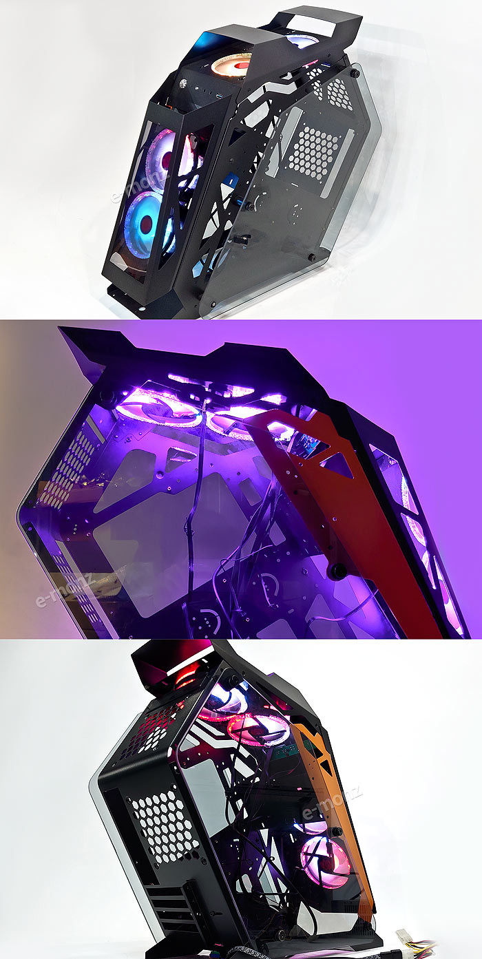 PCケース 【 黒鷺城 】 ゲーミング MicroATX MiniITX ミドルタワー 黒