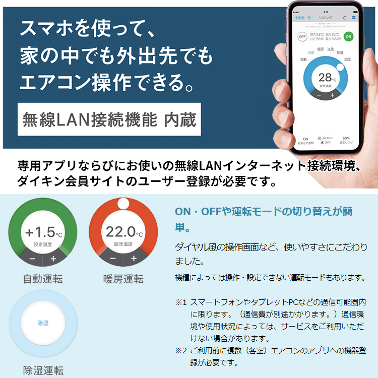 エアコン おもに6畳 ダイキン 2024年 モデル HXシリーズ ホワイト スゴ