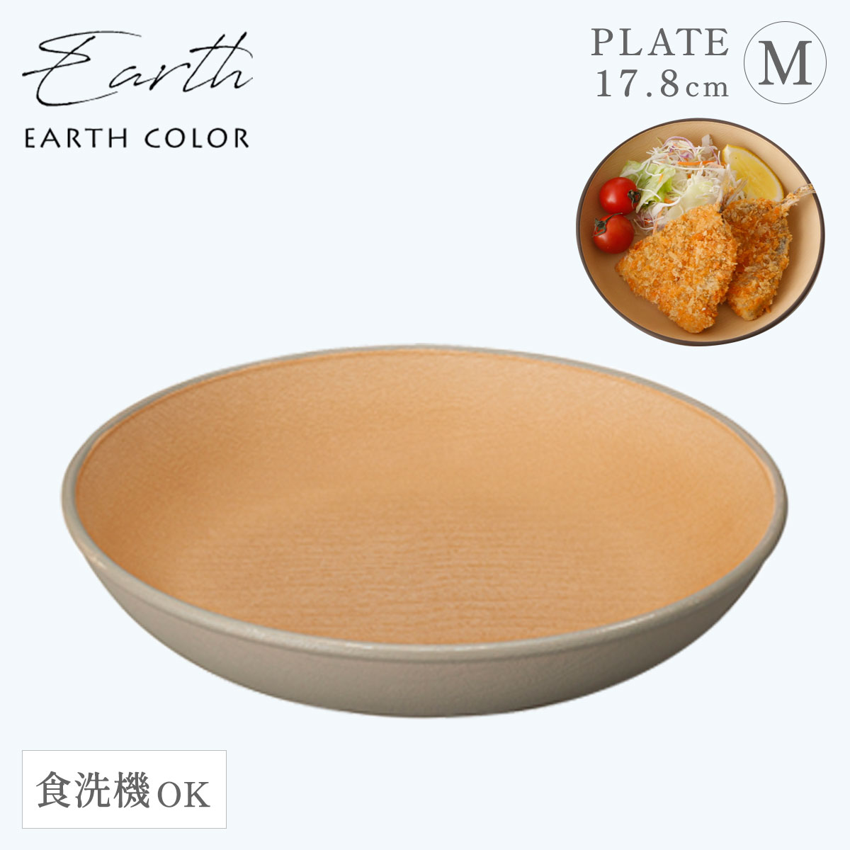 EARTH COLOR プレート EARTHCOLORシリーズ 18cm 小皿 取り皿 レンジ