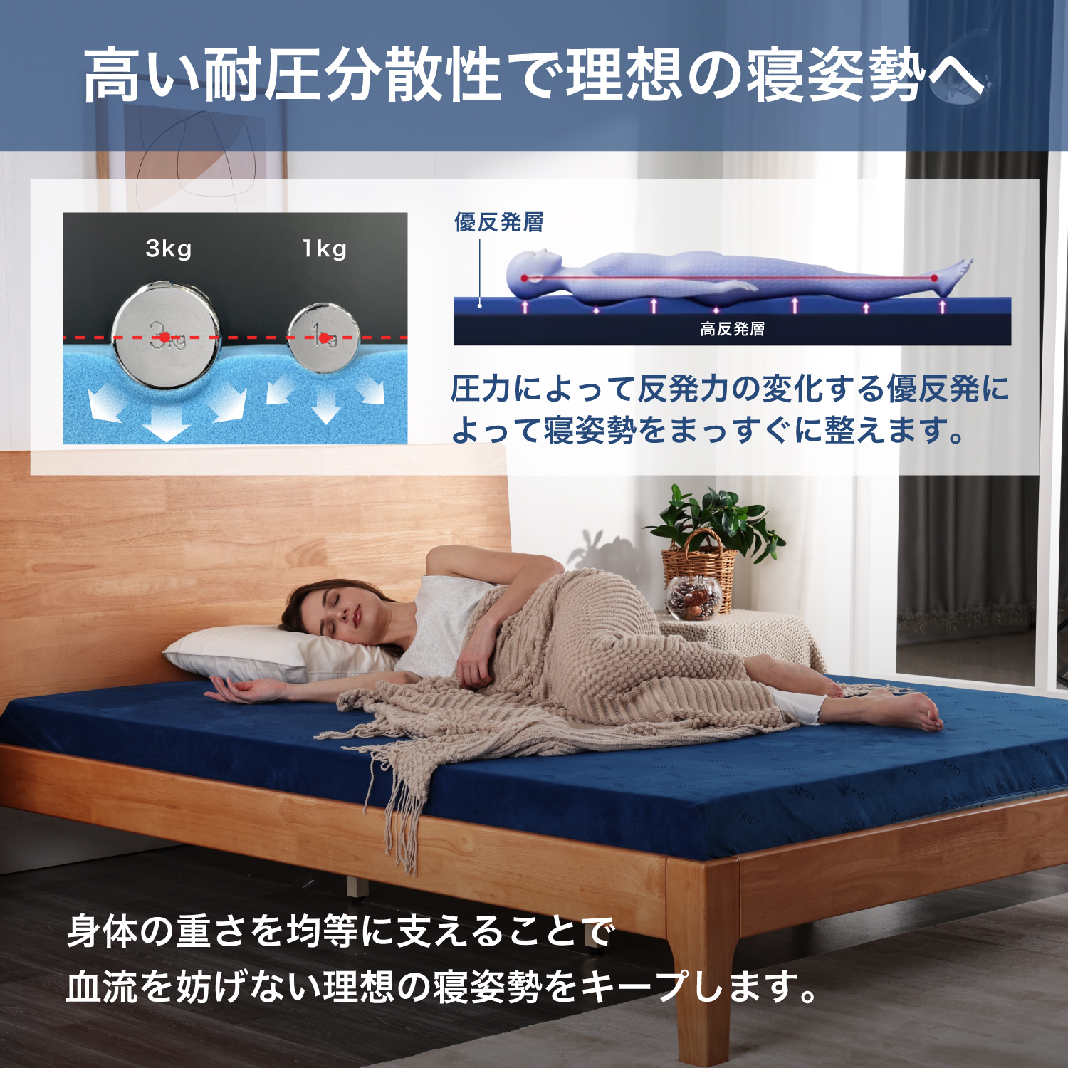 MLILY（エムリリー） 【医師・専門家が推奨】 マットレス シングル 高