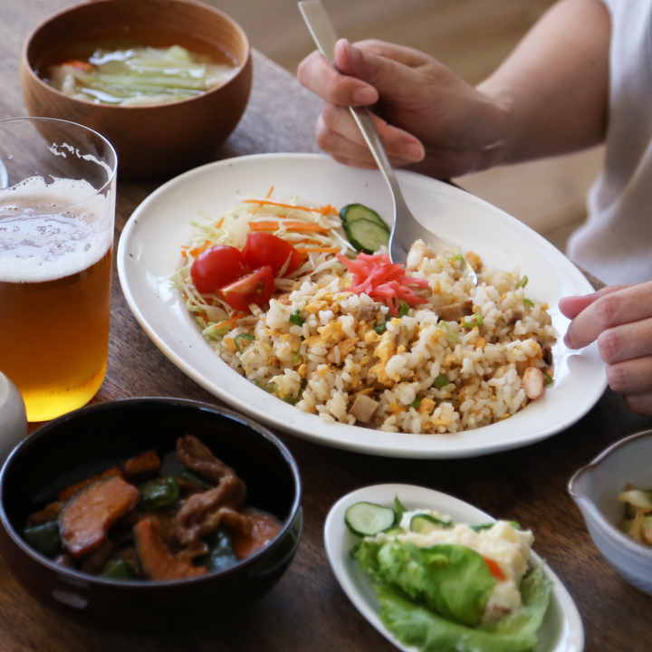 東屋 白吉 波佐見焼 お皿 楕円皿 リム皿 カレー スパゲッティ 焼き飯