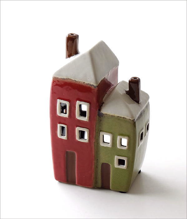 キャンドルホルダー 家 おうち ハウス 陶器 キャンドルハウス