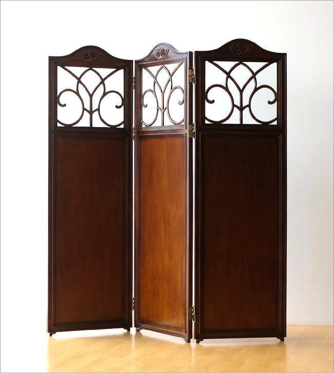 パーテーション パーティション 衝立 ついたて アンティーク 3連