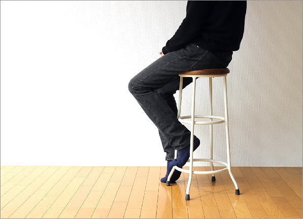 ハイスツール 木製 アイアン 椅子 カウンターチェア レトロ 高さ70cm