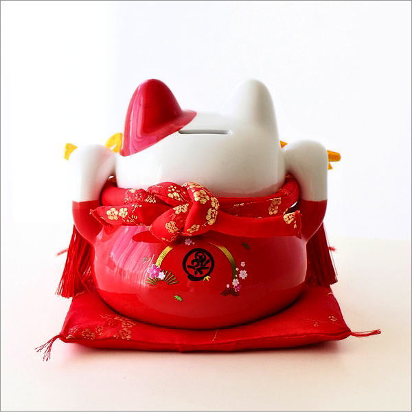 貯金箱 招き猫 置物 かわいい 陶器 500円玉 金運 開運 おしゃれ 可愛い