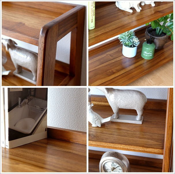 チークナチュラルシェルフ5段 楽天市場】オープンラック 本棚 チーク材