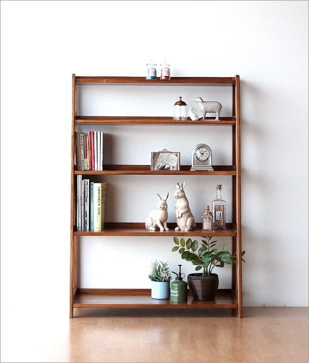本棚 無垢 木製 天然木 おしゃれ ナチュラル 飾り棚 飾棚 オープン
