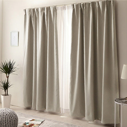 カーテン ドレープカーテン 150cm幅 シャンテ 幅150 遮光 2級 遮光