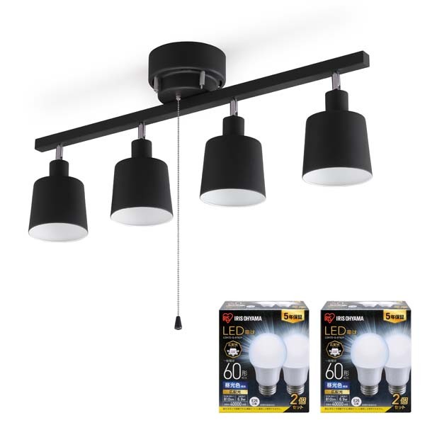 IRIS OHYAMA（アイリスオーヤマ） シーリングライト 4灯 電球セット
