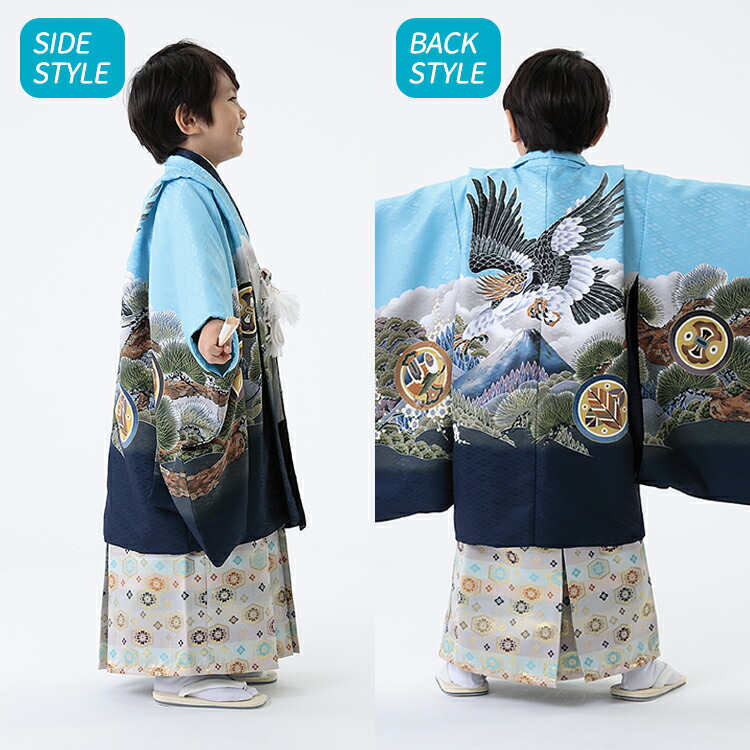 七五三 着物 5歳 羽織袴セット 男の子 10点フルセット 着付け