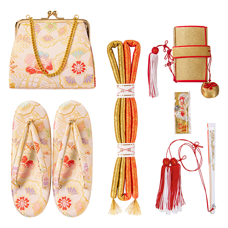 七五三 はこせこセット 7歳 バッグ 草履21cm 箱迫 丸ぐけ 扇子