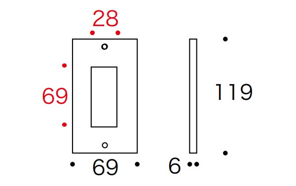 スイッチプレート 銀色 シルバー 3口 フルカラーシリーズ スイッチ