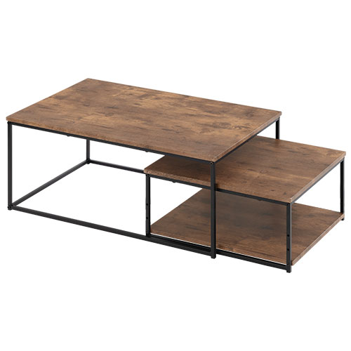 ぼん家具 【完成品】 ローテーブル ネストテーブル 収納 センター