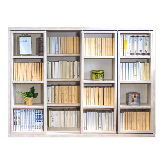 開梱設置 本棚 スライド本棚 全段B6 トリプルスライド 奥深 大容量 幅