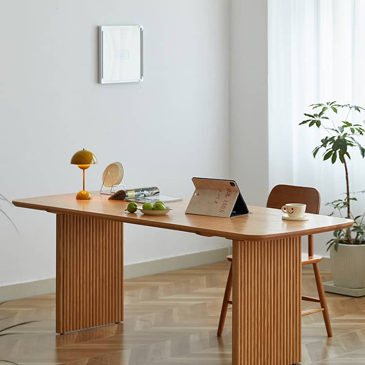 幅160 180cm」テーブル デスク チェリー材 レッドオーク 無垢材 北欧