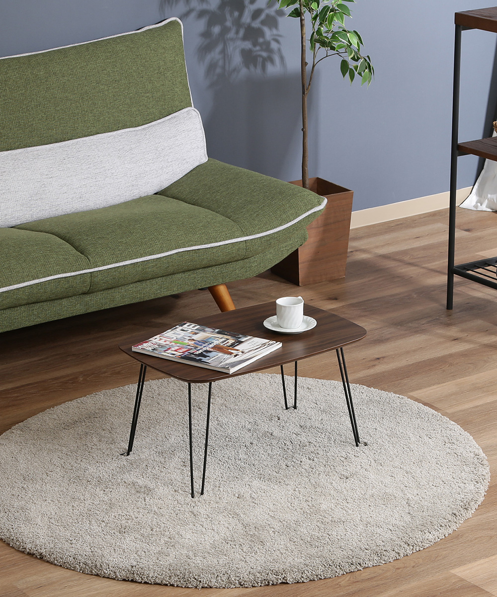 折れ脚 ローテーブル トロン 6030 ダークブラウン 不二貿易 | ミニ