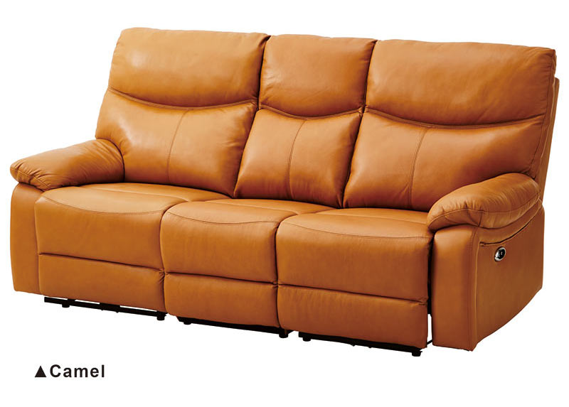 電動ソファ 3人掛け 本革 リクライニング テーブル付き 高級感