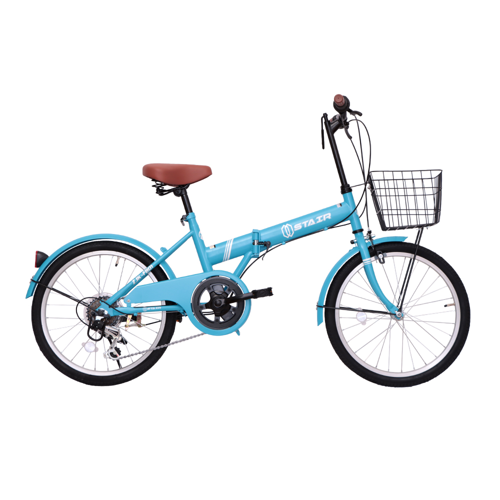 折りたたみ自転車 20インチ シマノ 6段変速 ミニベロ フロント ライト