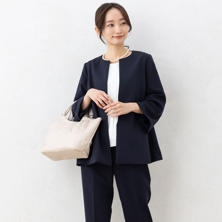 パンツ スーツ セットアップ レディース (S〜LL)ダブルクロス