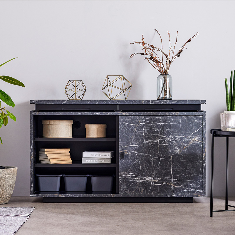 Living＆Journey（リビングアンドジャーニー） リビングボード 白 黒