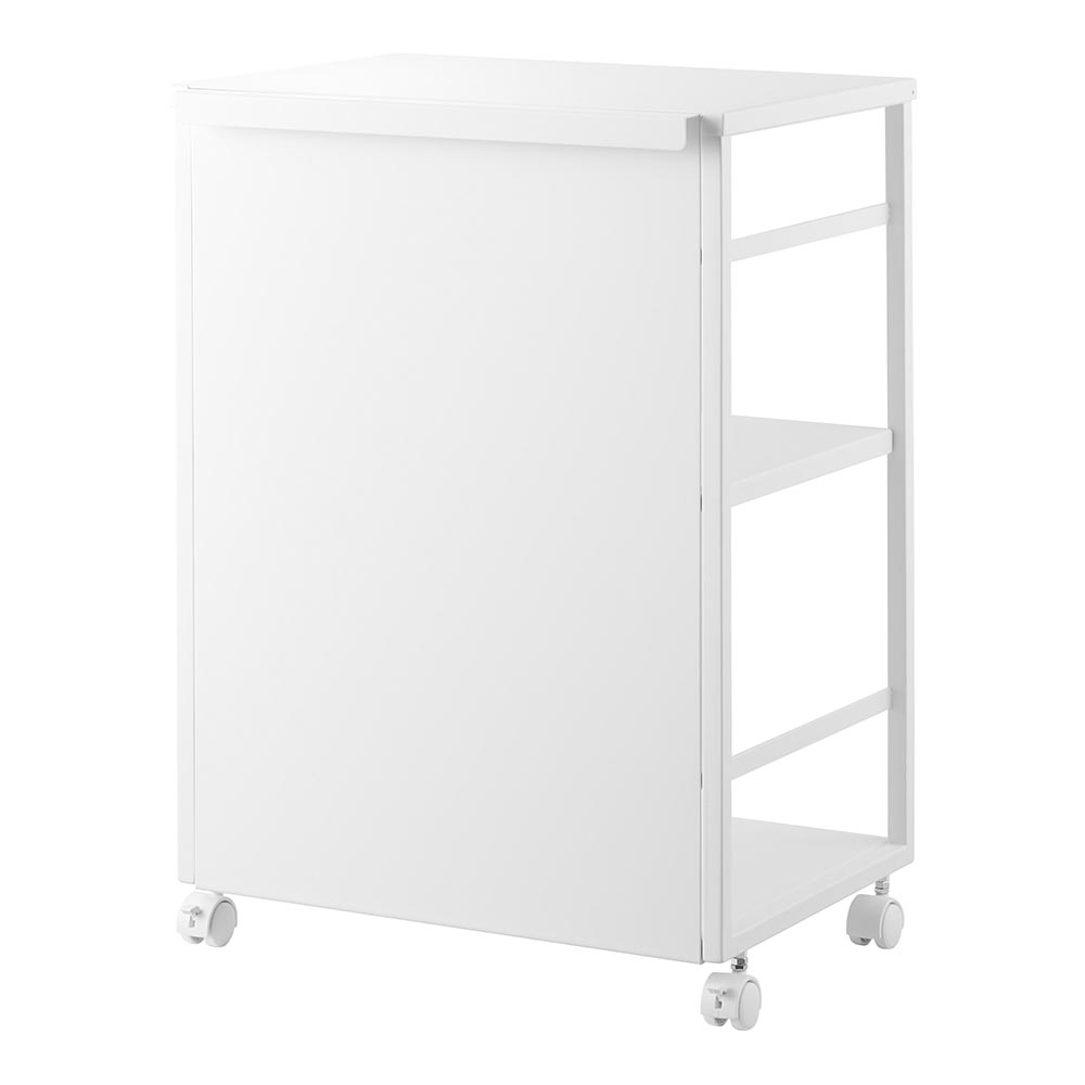 tower 目隠しワゴン タワー 天板付き 山崎実業 2段 ホワイト ブラック