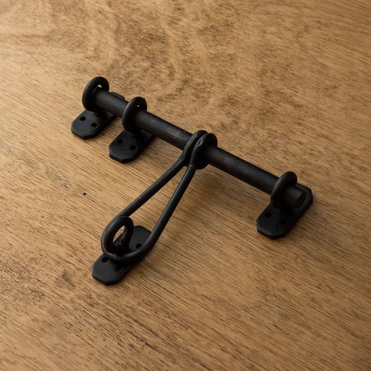 DUVE WI310BK 鉄製 かんぬき 扉用 大 (閂 アイアンドアドロップ